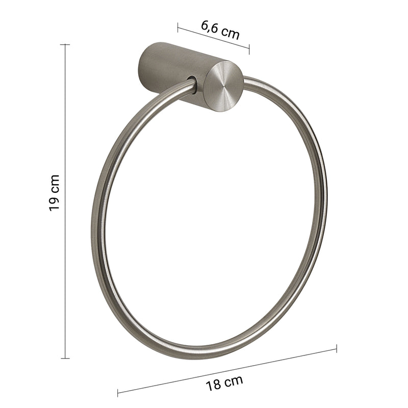 Porta salviette ad Anello in acciaio inox finitura Cromato Spazzolato Gedy collezione Ande