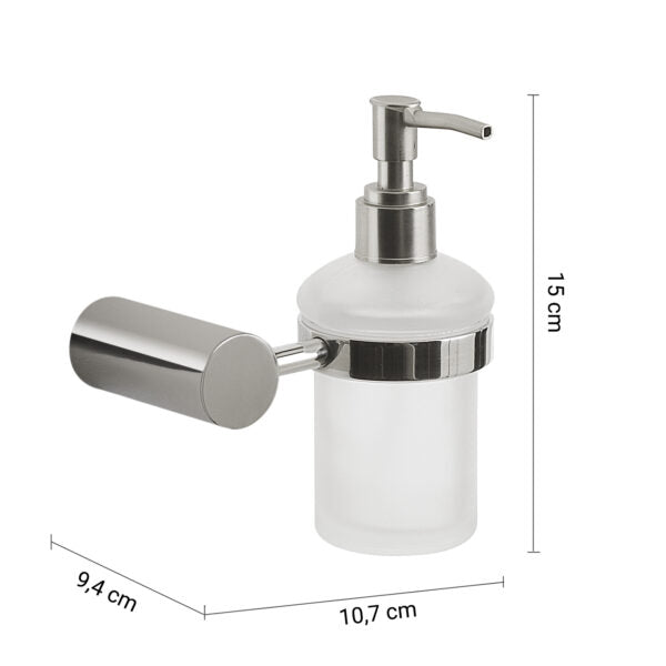 Distributeur de savon en acier inoxydable et Cromall Gedy série Felce - chromé