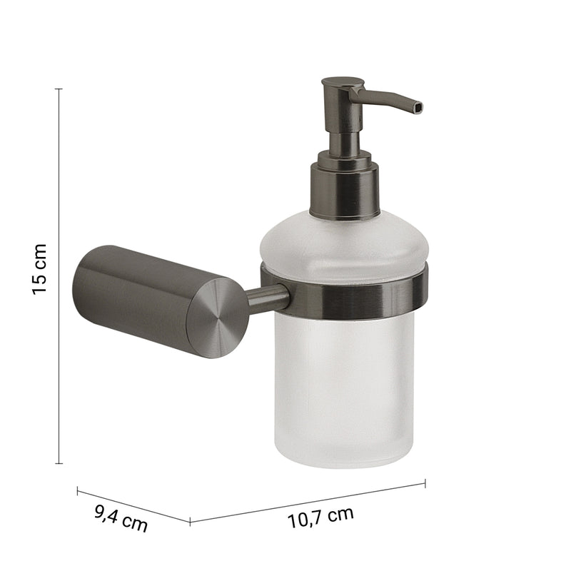 Seifenspender aus Edelstahl und Cromall Gedy Serie Felce - Verchromt