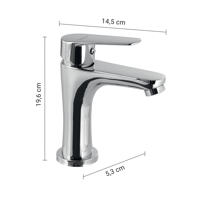 MISCELATORE LAVABO BASSO COMO CROMO