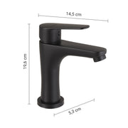 MISCELATORE LAVABO BASSO COMO NERO MATT