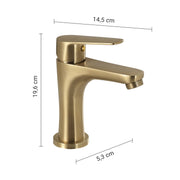 MISCELATORE LAVABO BASSO COMO ORO MATT