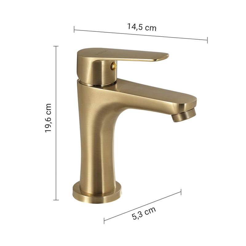MISCELATORE LAVABO BASSO COMO ORO MATT