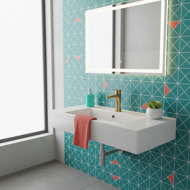 Miscelatore lavabo senza scarico Gedy Collezione Como Finitura ORO MATT