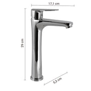 MISCELATORE LAVABO ALTO COMO CROMO