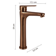 MISCELATORE LAVABO ALTO COMO ORO ROSA