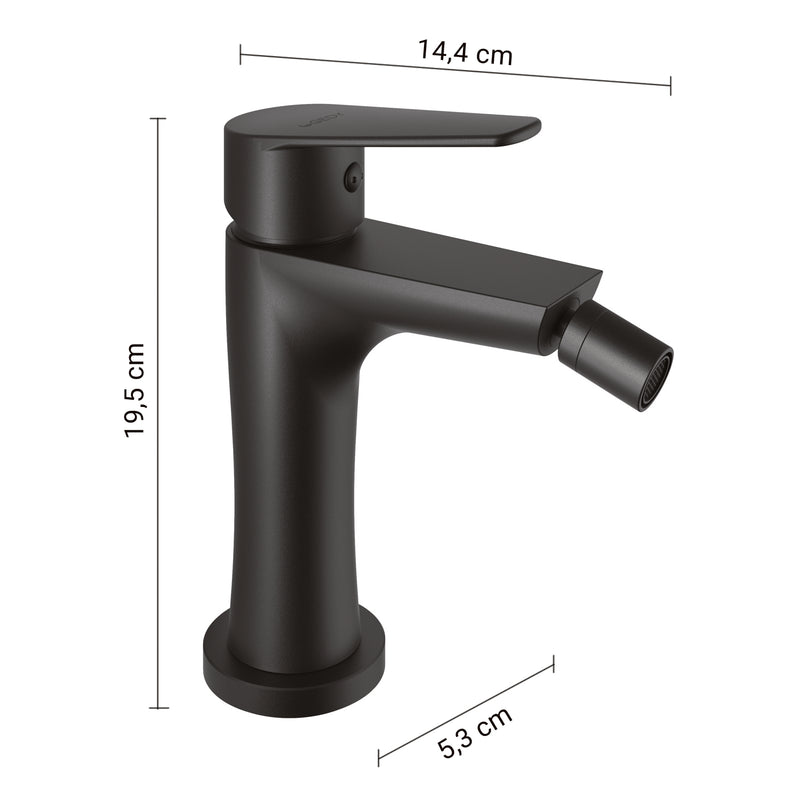 MISCELATORE BIDET COMO NERO MATT