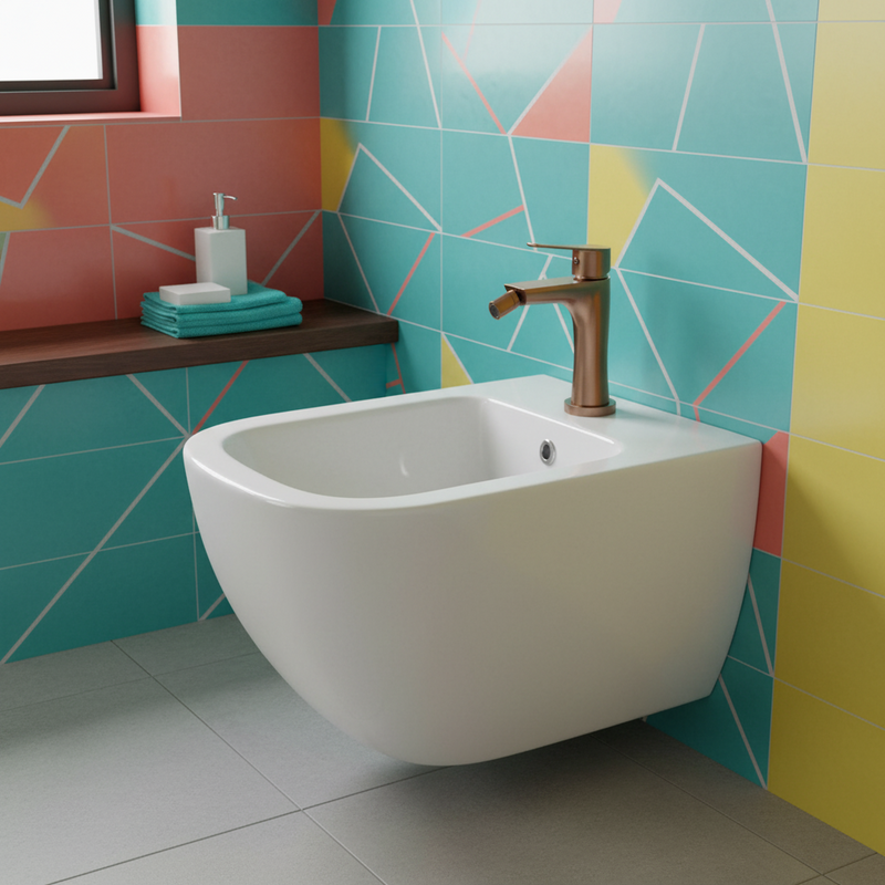 Miscelatore Bidet Gedy collezione COMO Finitura Oro Rosa