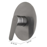 MISCELATORE INCASSO DOCCIA COMO GUN METAL