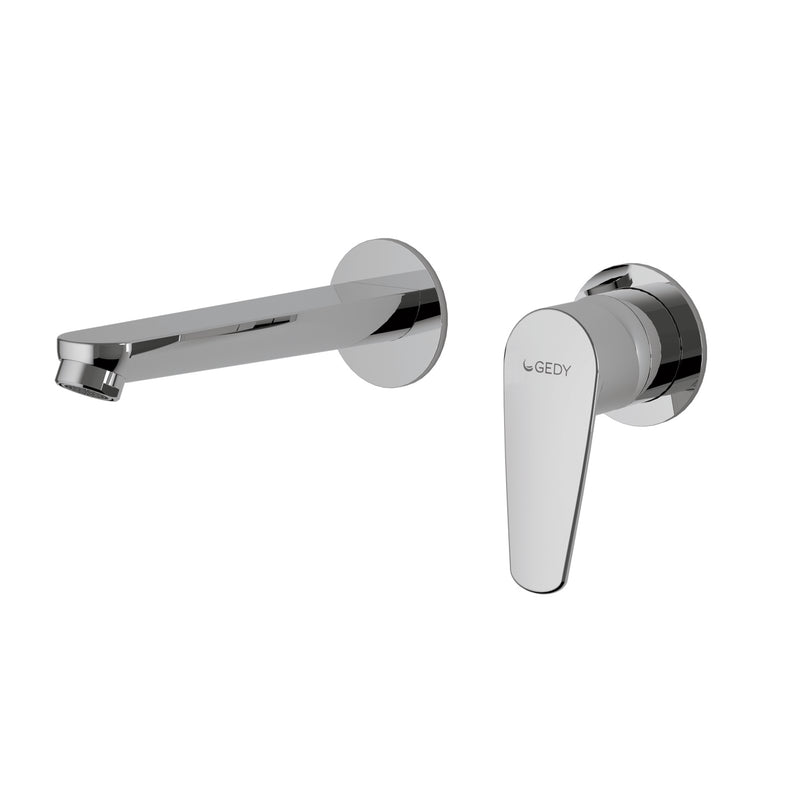 MISCELATORE LAVABO DA MURO COMO CROMO