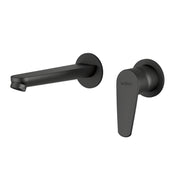 MISCELATORE LAVABO DA MURO COMO NERO MATT