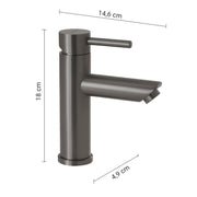 MISCELATORE LAVABO BASSO GARDA GUN METAL