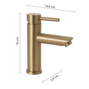 MISCELATORE LAVABO BASSO GARDA ORO MATT