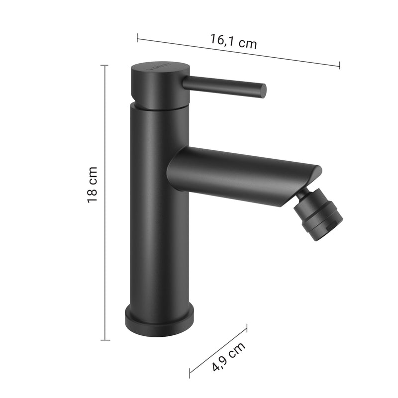 MISCELATORE BIDET GARDA NERO MATT