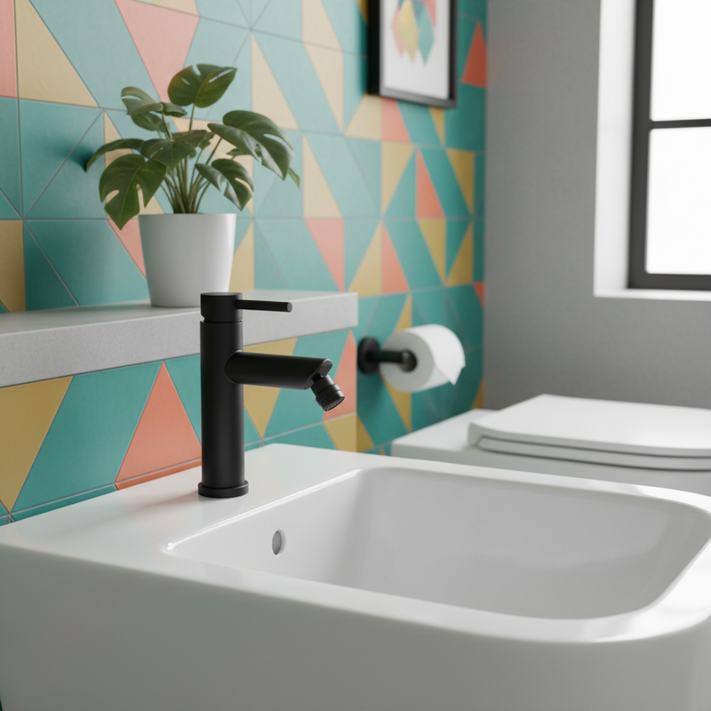 Miscelatore Bidet Gedy collezione Garda finitura NERO MATT