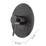 MISCELATORE INCASSO DOCCIA GARDA GUN METAL