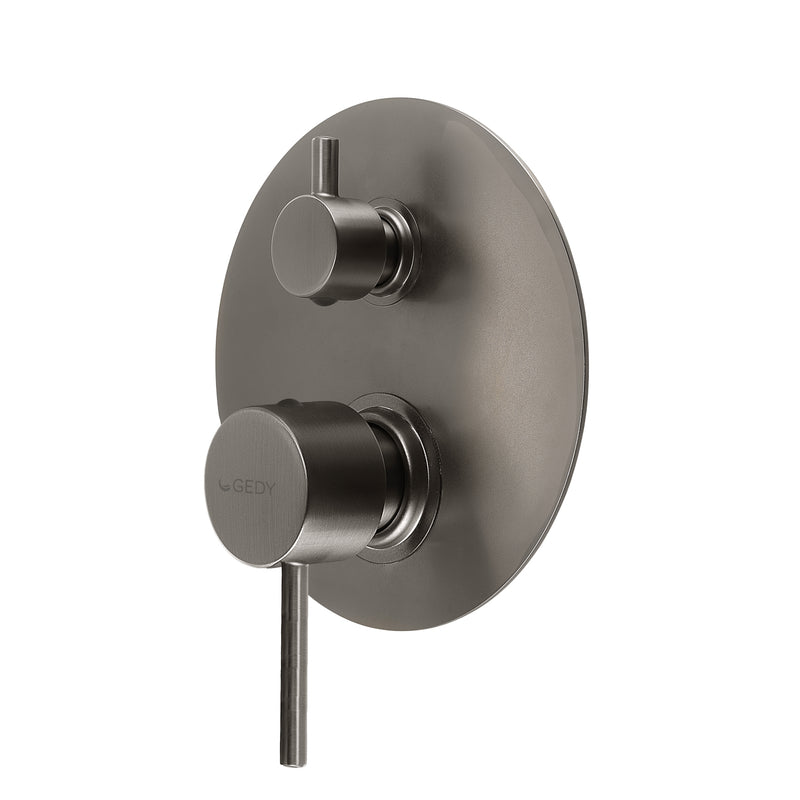 MISCELATORE INCASSO DOCCIA CON DEVIATORE GARDA GUN METAL