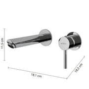 MISCELATORE LAVABO DA MURO GARDA CROMO