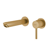 MISCELATORE LAVABO DA MURO GARDA ORO MATT