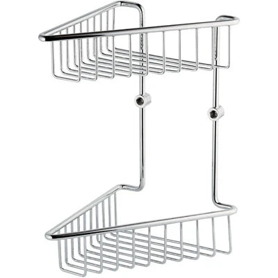Portasapone-oggetti angolare doppio in ottone lxhxp -190x305x195 mm
