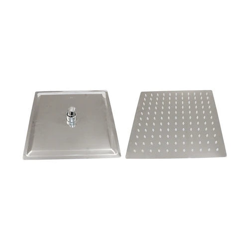 Soffione doccia in acciaio inox quadro cm 25x25