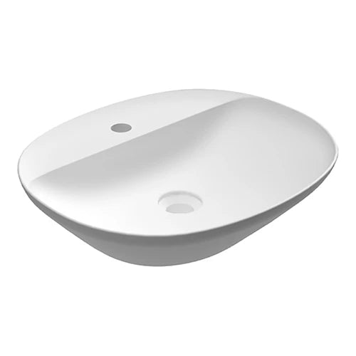 Lavabo da appoggio ovale monoforo variant 50x42cm bianco