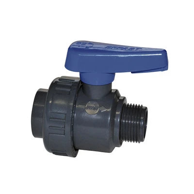 Valvola a sfera monoghiera in pvc con fil. mf 1/2