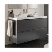 Porta asciugamani da incollo in ottone cromato della collezione 'Duo Round' by Cosmic - 30x7x5,5 cm by CeramicStore | Lo specialista del tuo bagno
