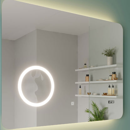 Mobile bagno a due cassetti con lavabo in resina, specchio e lampada cm 80- Cubi&Co modello Mood 2 Bianco Lucido by CeramicStore | Lo specialista del tuo bagno