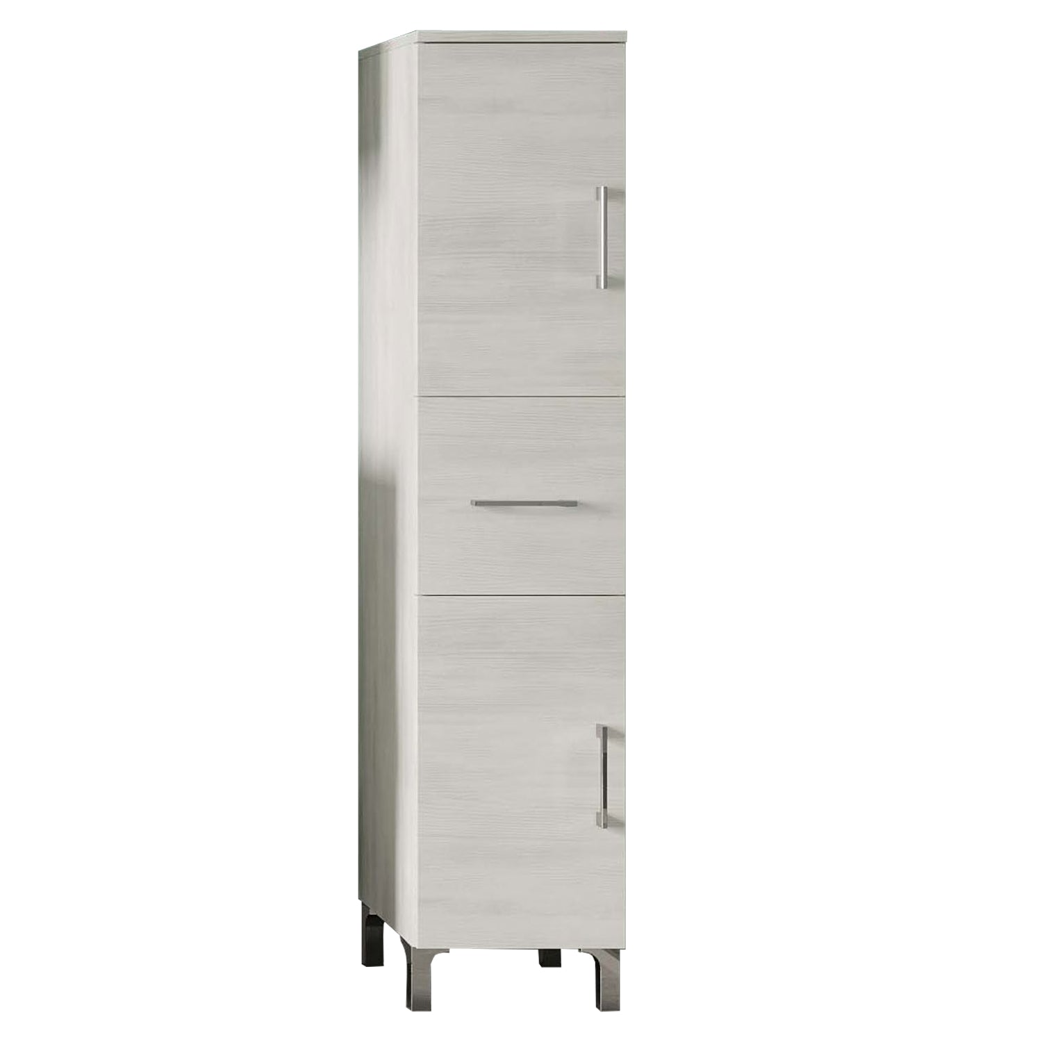 Colonna bagno a due ante con cassetto modello Beach rovere bianco by CeramicStore | Lo specialista del tuo bagno