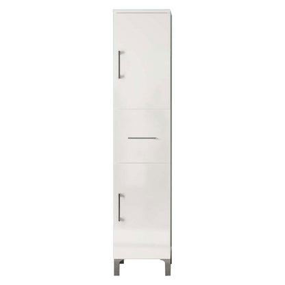 Colonna bagno a due ante con cassetto modello Beach bianco lucido by CeramicStore | Lo specialista del tuo bagno