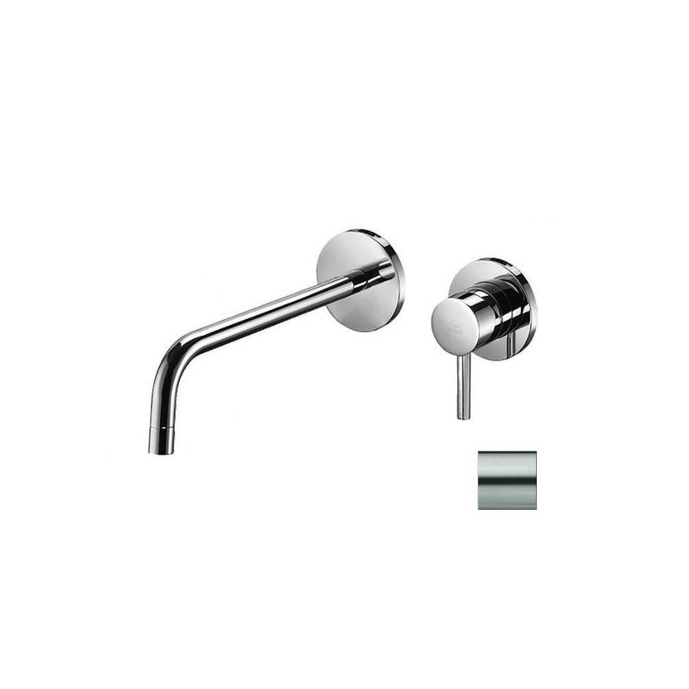 Miscelatore ad incasso per lavabo a 2 fori serie Light modello LIG106ST70 Steel looking Paffoni by CeramicStore | Lo specialista del tuo bagno