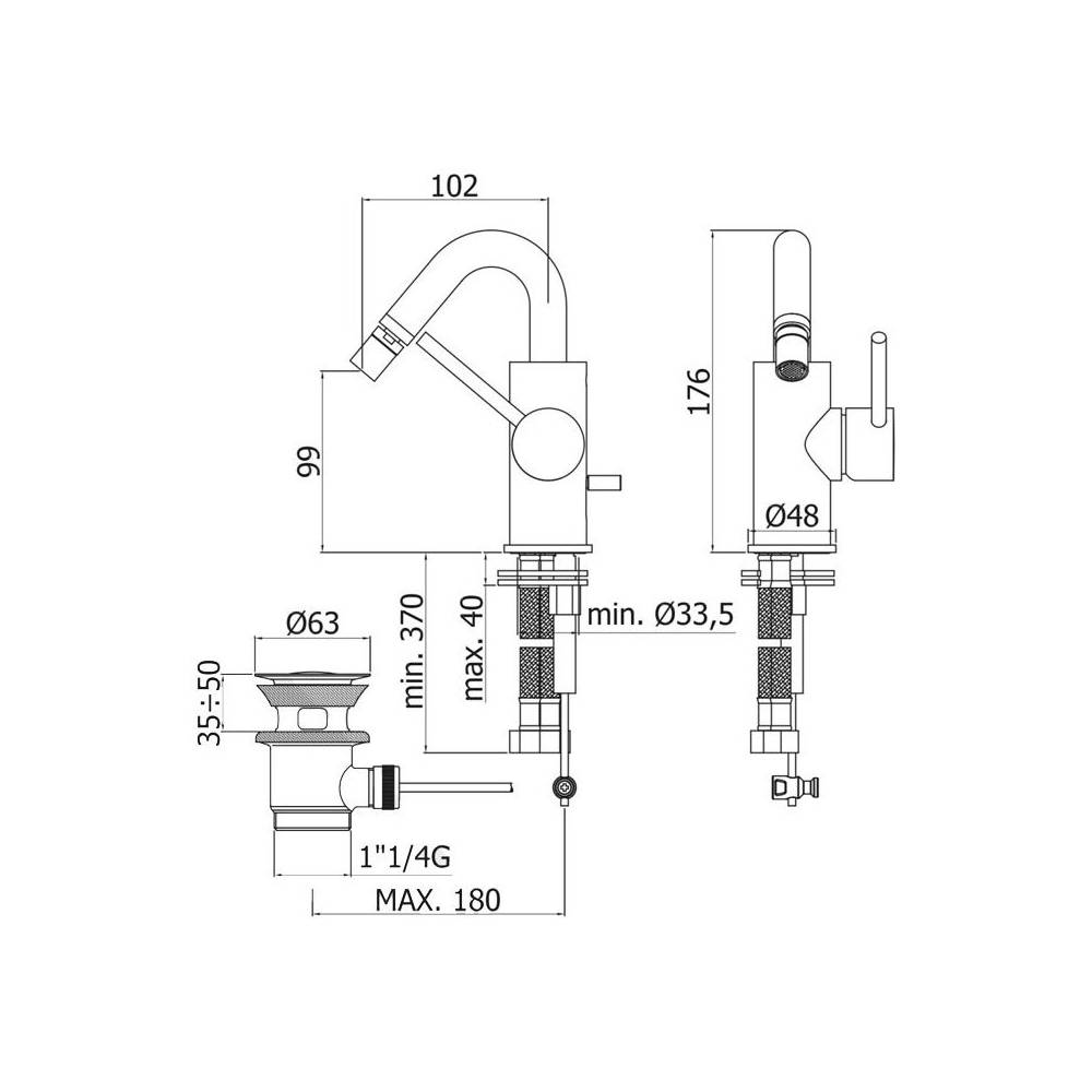 Miscelatore bidet serie Light modello LIG937CR cromo Paffoni by CeramicStore | Lo specialista del tuo bagno