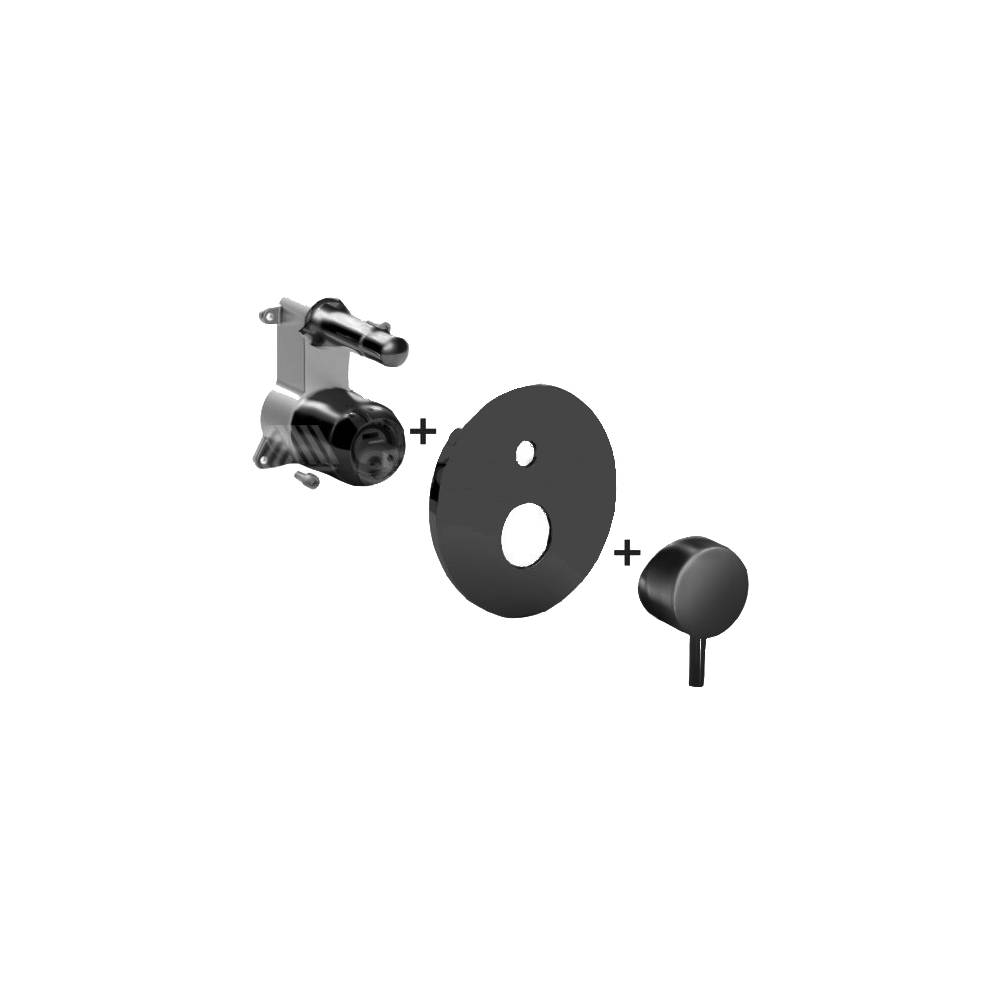 Miscelatore doccia Incasso Con Deviatore serie Light modello LIGBOX015NO/M colore Nero Opaco Paffoni by CeramicStore | Lo specialista del tuo bagno