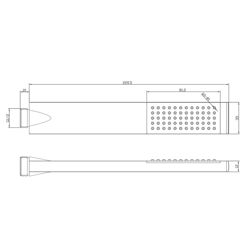 Composizione doccia ARES con soffione ultraslim 300x300 mm, doccetta e miscelatore 2 vie by CeramicStore | Lo specialista del tuo bagno