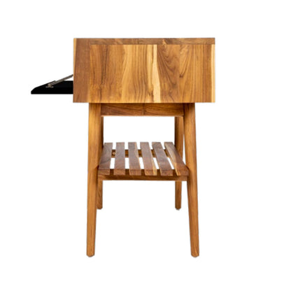 Consolle in Teak di recupero naturale serie Feelcolor Cipi 70cm con cassetto Nero by CeramicStore | Lo specialista del tuo bagno