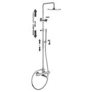 Colonna doccia regolabile Birillo con miscelatore termostatico Paffoni - Cromato by CeramicStore | Lo specialista del tuo bagno