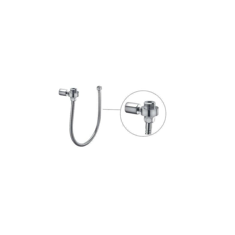 Supporto a muro Tondo con flessibile in ottone Paffoni - Cromato