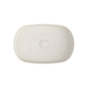 Lavabo d'appoggio ovale senza foro BathCore serie Infinity 55x36 color Avorio Opaco