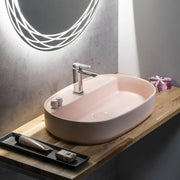 Lavabo d'appoggio ovale con foro BathCore serie Infinity 60x40 color Salmone Opaco by CeramicStore | Lo specialista del tuo bagno