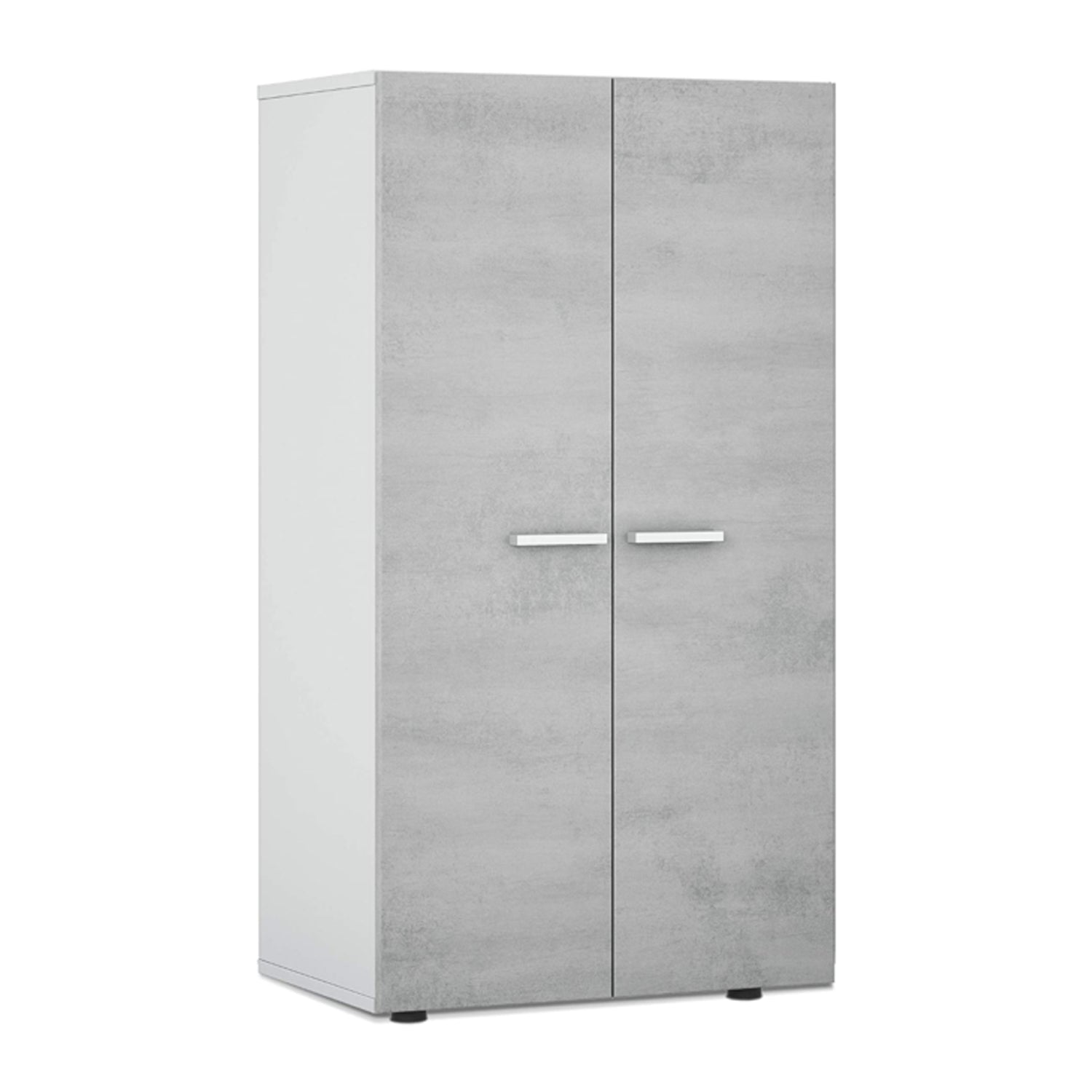 Mobile scarpiera a due ante in nobilitato cm 55x36x103h con 6 ripiani col. Cemento by CeramicStore | Lo specialista del tuo bagno