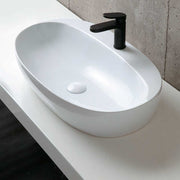 Lavabo da appoggio Ceramica Azzurra Elegance 70x42 con foro rubinetto - Bianco Lucido