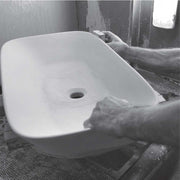 Lavabo da appoggio Ceramica Azzurra Elegance 70x42 con foro rubinetto - Bianco Lucido