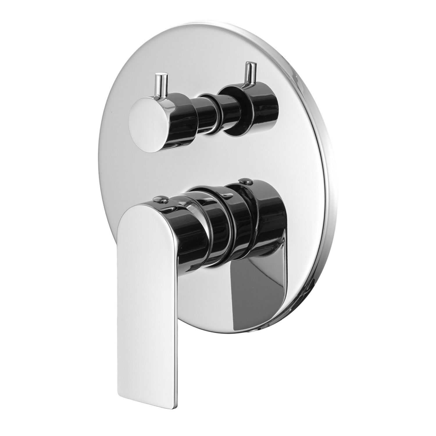 Kit doccia con incasso a due vie e soffione tondo 200 mm in ottone cromato Ottomix by CeramicStore | Lo specialista del tuo bagno