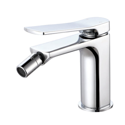 Composizione di miscelatori per lavabo, bidet e doccia due vie tondo in ottone cromato Lumix by CeramicStore | Lo specialista del tuo bagno