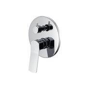 Composizione di miscelatori per lavabo, bidet e doccia due vie tondo in ottone cromato Lumix by CeramicStore | Lo specialista del tuo bagno