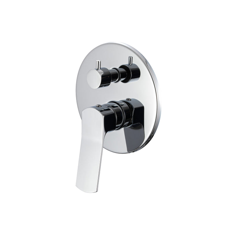 Composizione di miscelatori per lavabo, bidet e doccia due vie tondo in ottone cromato Lumix by CeramicStore | Lo specialista del tuo bagno