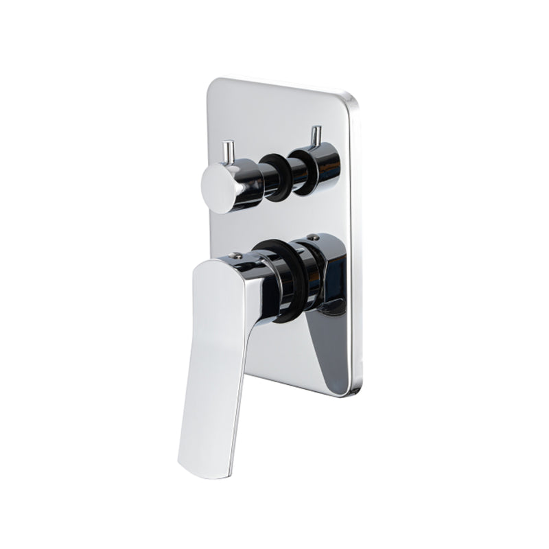 Composizione di miscelatori per lavabo, bidet e doccia due vie squadrato in ottone cromato Lumix by CeramicStore | Lo specialista del tuo bagno
