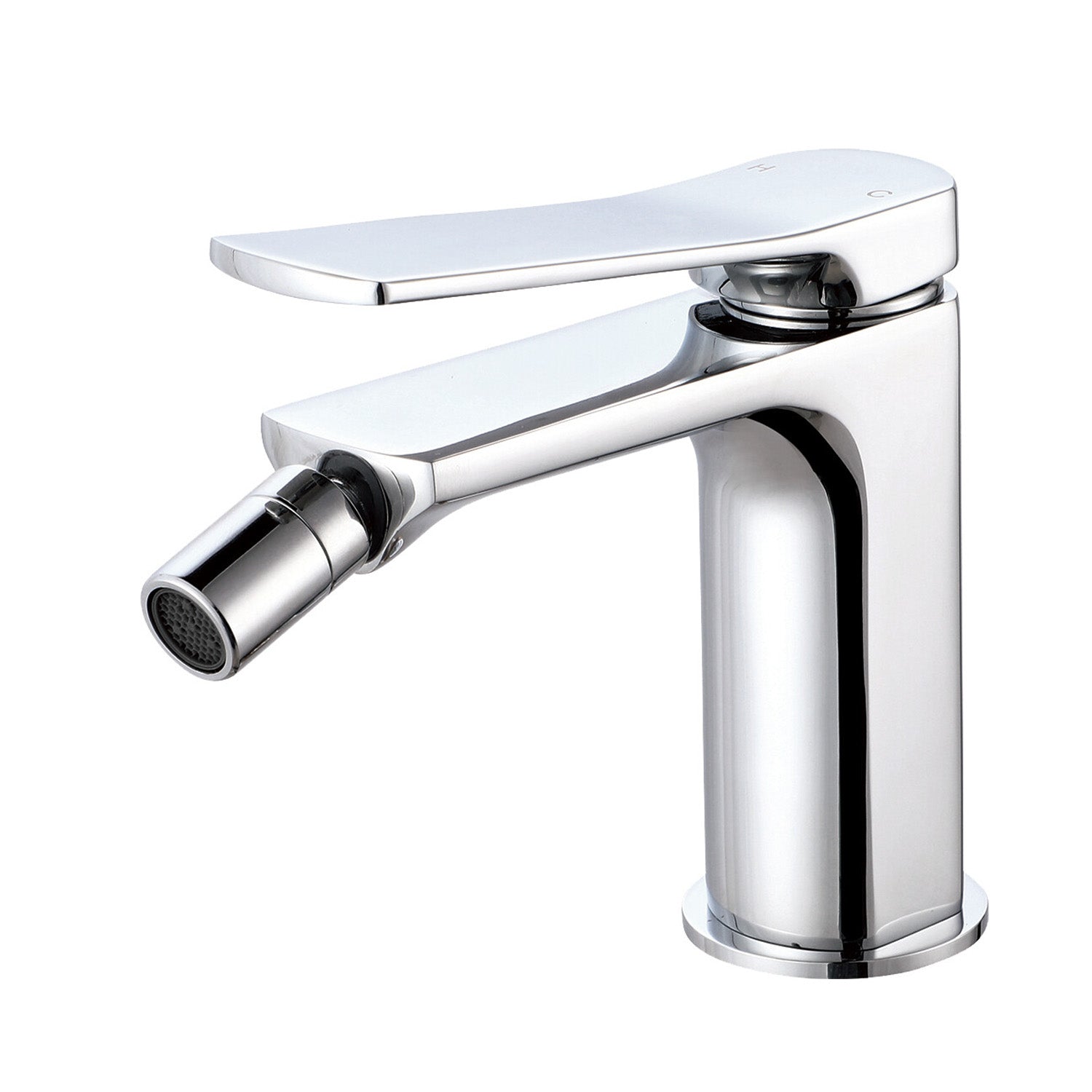 Composizione di miscelatori per lavabo alto, bidet e doccia due vie tondo in ottone cromato Lumix by CeramicStore | Lo specialista del tuo bagno