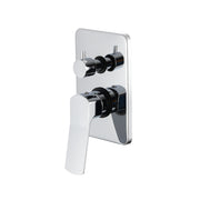 Composizione di miscelatori per lavabo alto, bidet e doccia due vie squadrato in ottone cromato Lumix by CeramicStore | Lo specialista del tuo bagno
